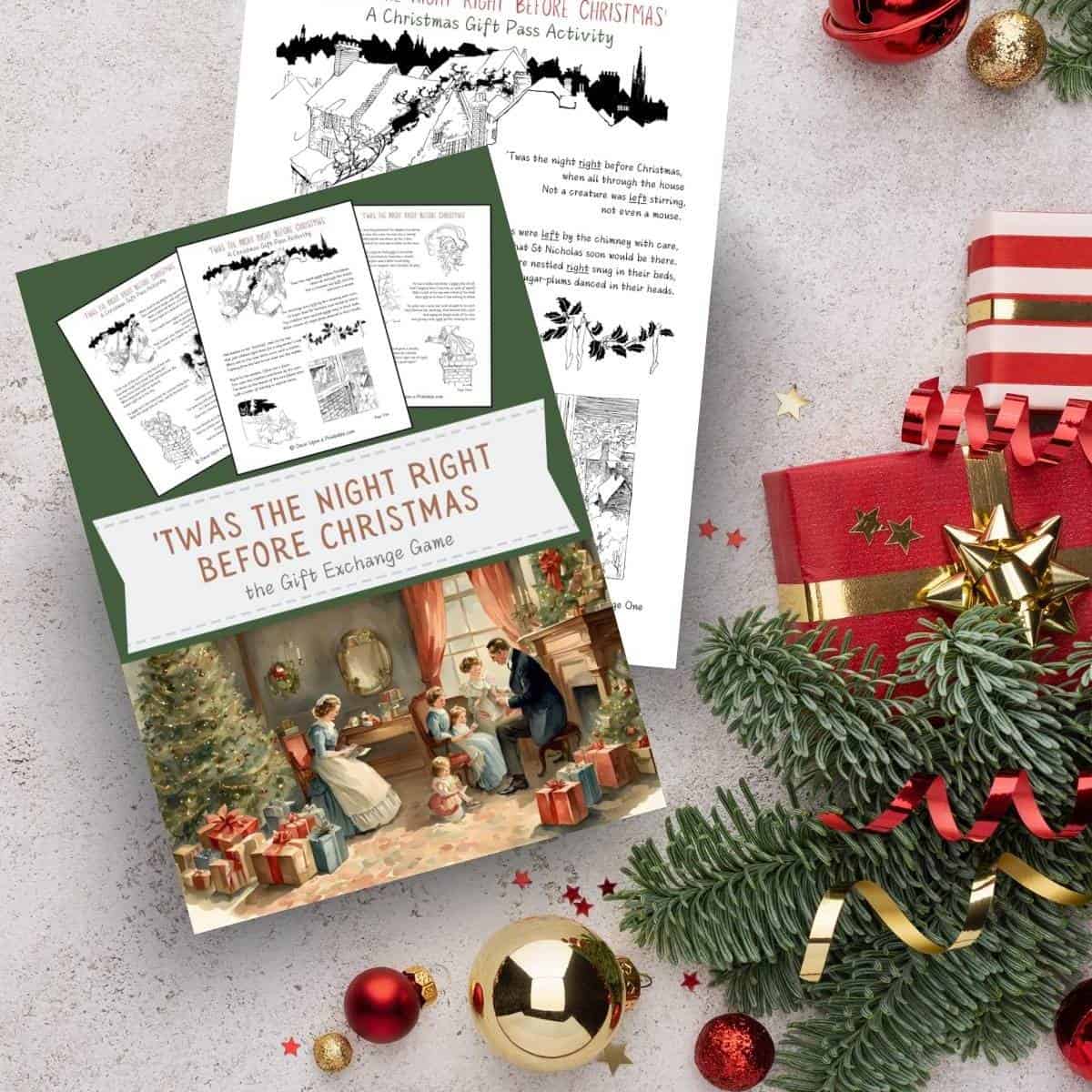 free printable twas the night right before christmas game - once